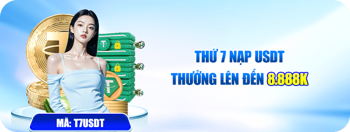 Nạp USDT thứ 7 có thêm 8% giá trị thưởng tại Go8