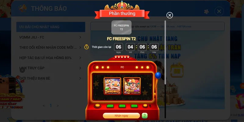 Đăng nhập và đi đến giao diện Go8